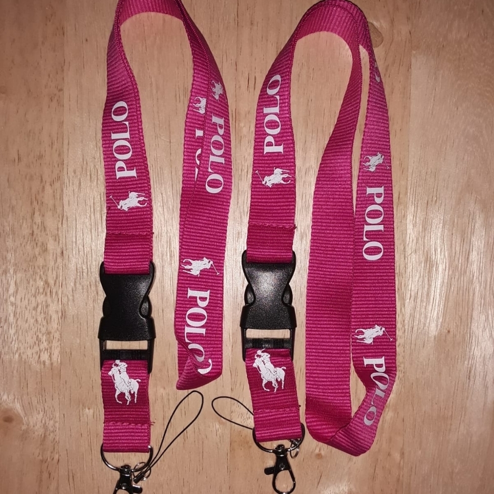 2 Polo Ralph Lauren Pink logo Lanyards